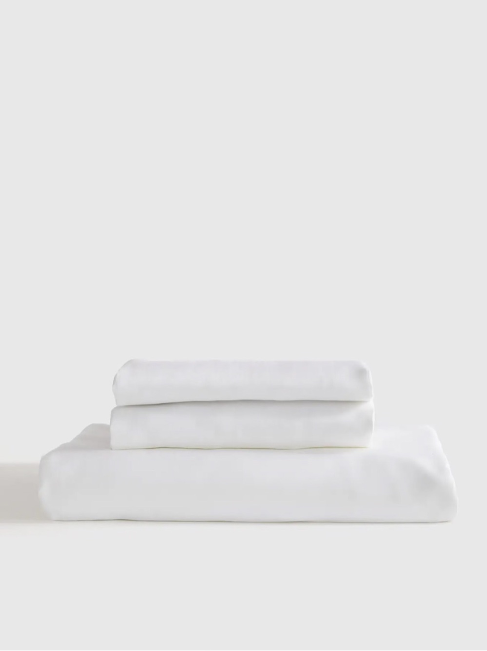 Quince Bamboo Fitted Sheet ONLY Set QUEEN and 2 pillow cases WHITE. # 84